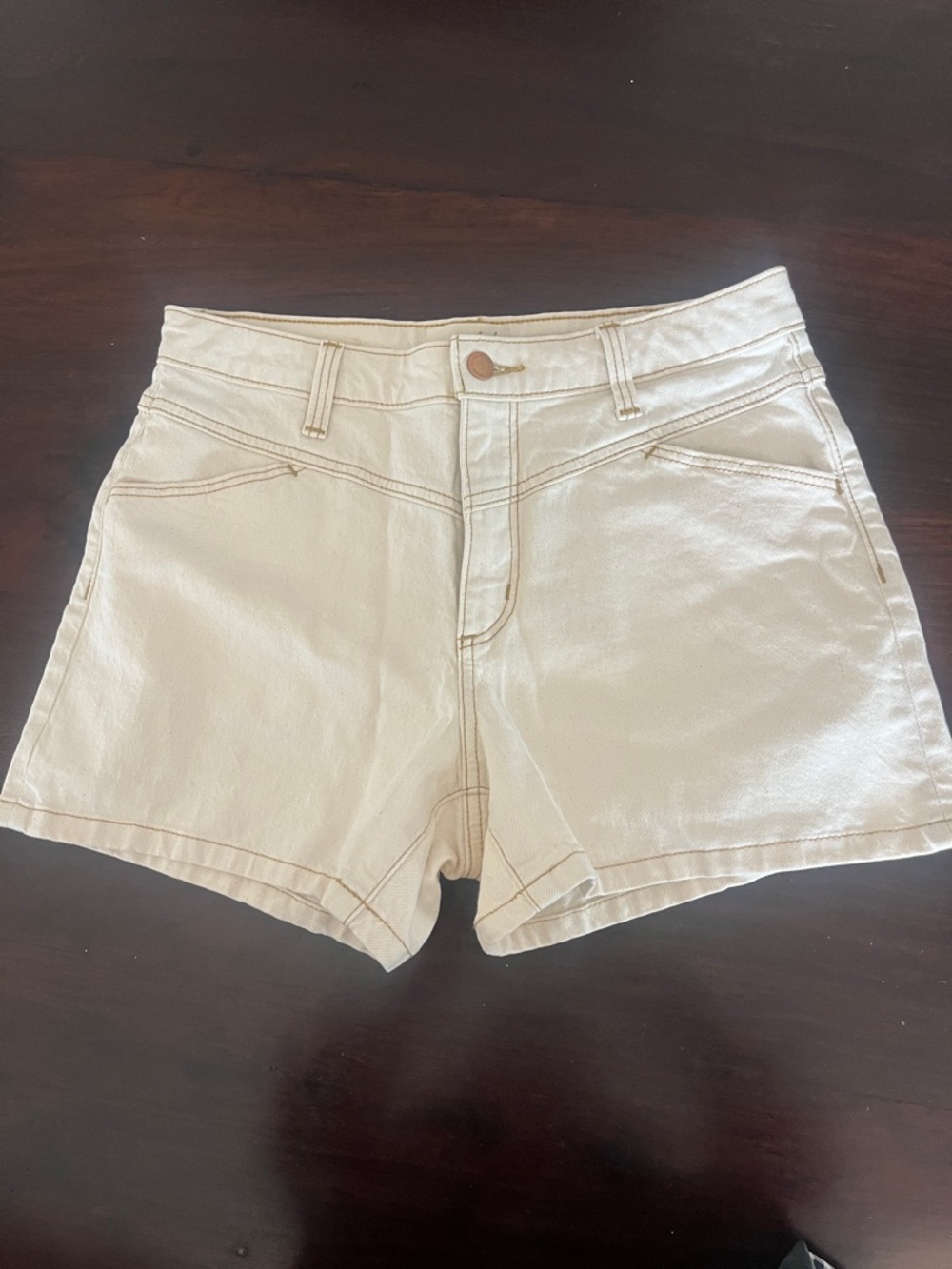 Universal Thread Cream High-Rise Denim Shorts